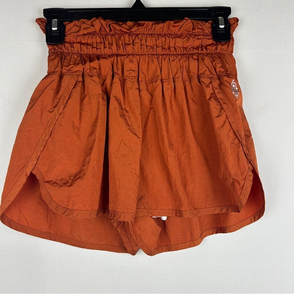 Free people movement Orange Ruffled shorts XS